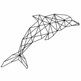 naklejka delfin origami